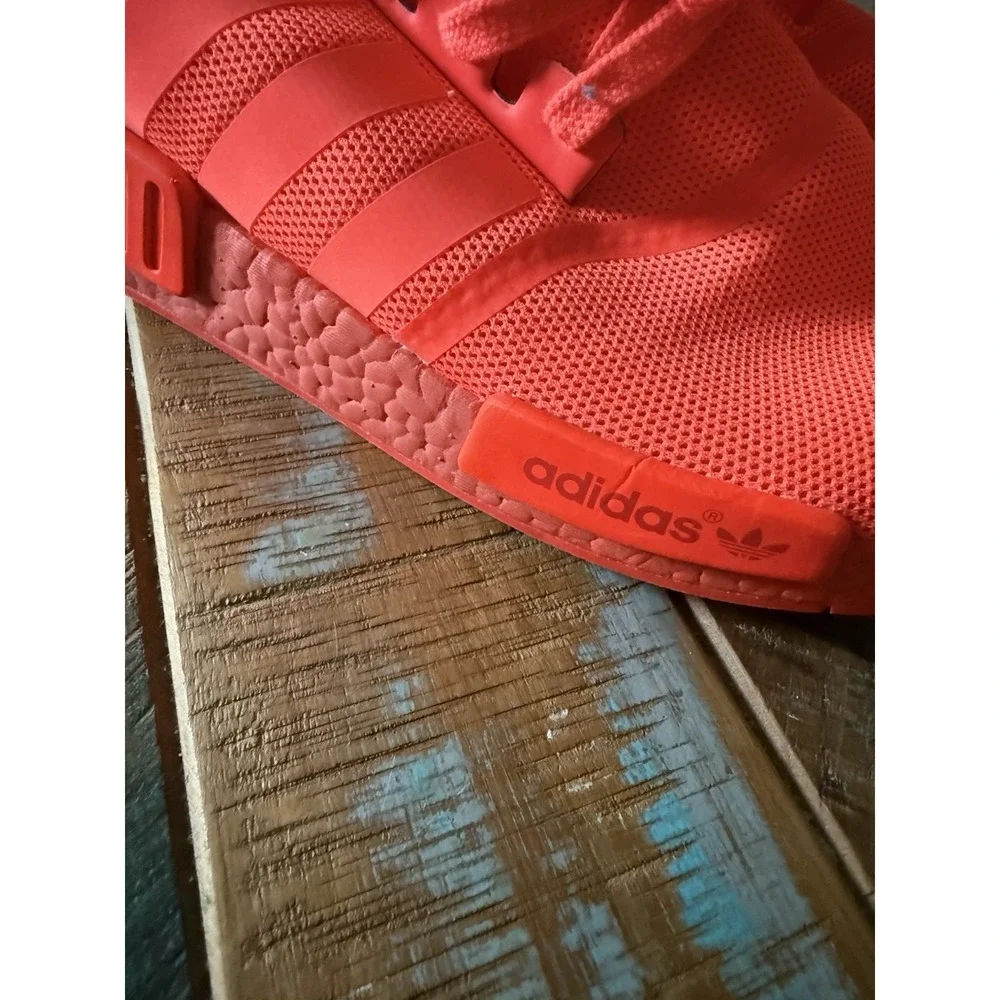 Men's Adidas NMD R1 Hot Orange Red Shoes Size 12.5